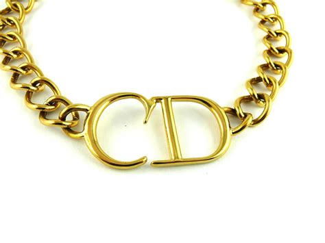 christian dior necklace cd gold|christian dior costume jewelry necklace.